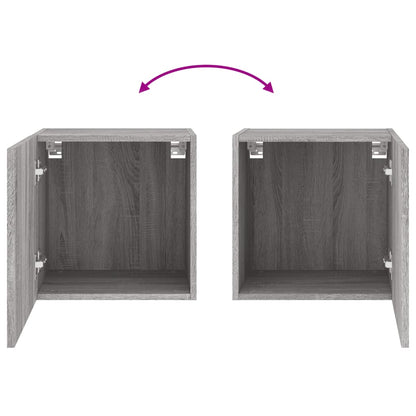 vidaXL TV Wall Cabinet Grey Sonoma 40.5x30x40 cm Engineered Wood