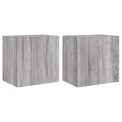 vidaXL TV Wall Cabinets 2 pcs Grey Sonoma 40.5x30x40 cm Engineered Wood