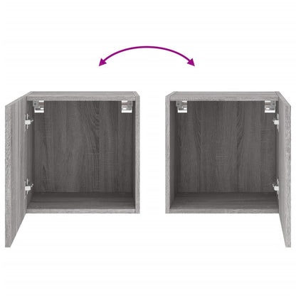 vidaXL TV Wall Cabinets 2 pcs Grey Sonoma 40.5x30x40 cm Engineered Wood