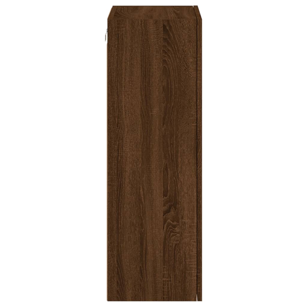 vidaXL TV Wall Cabinet Brown Oak 40.5x30x90 cm Engineered Wood