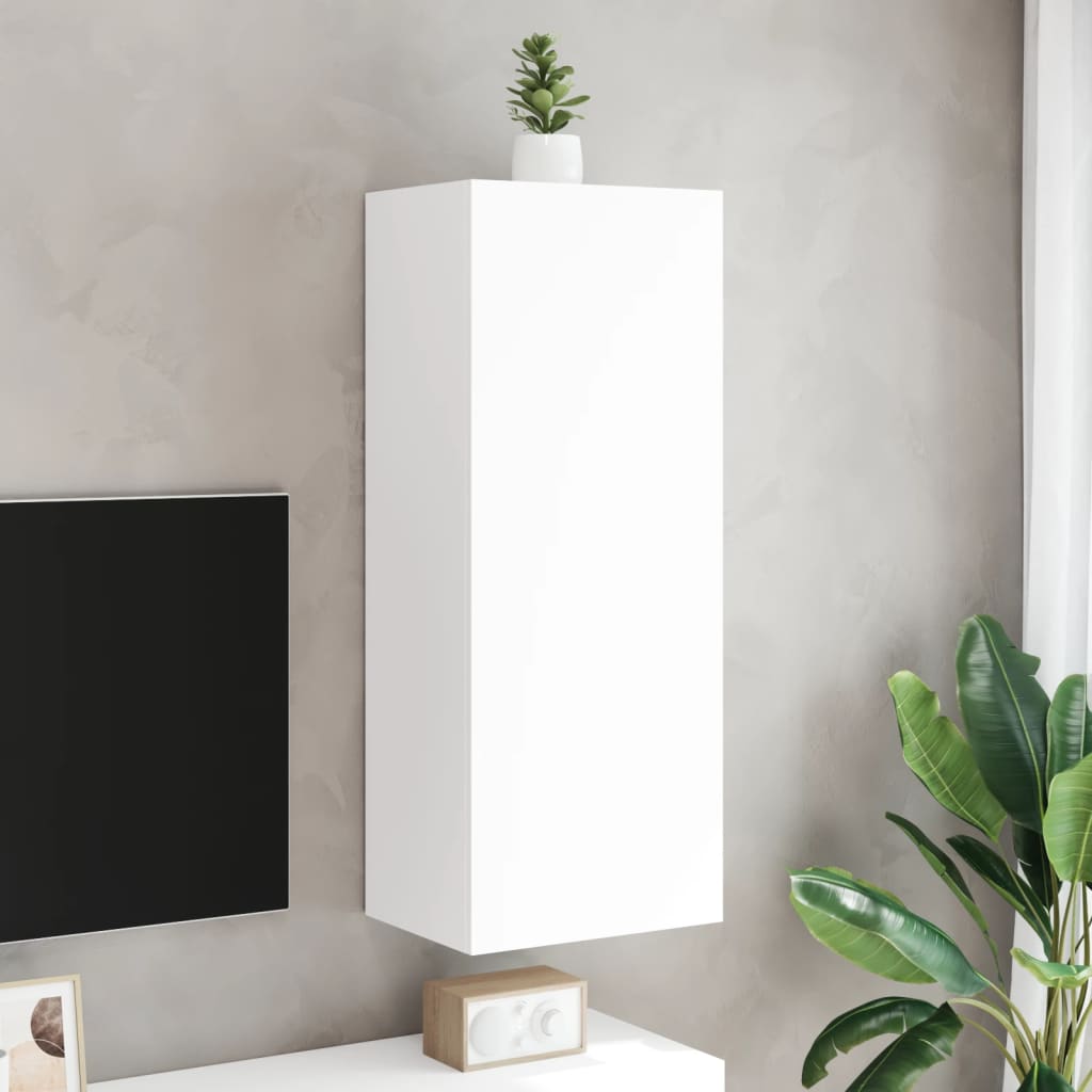 vidaXL TV Wall Cabinet White 40.5x30x102 cm Engineered Wood