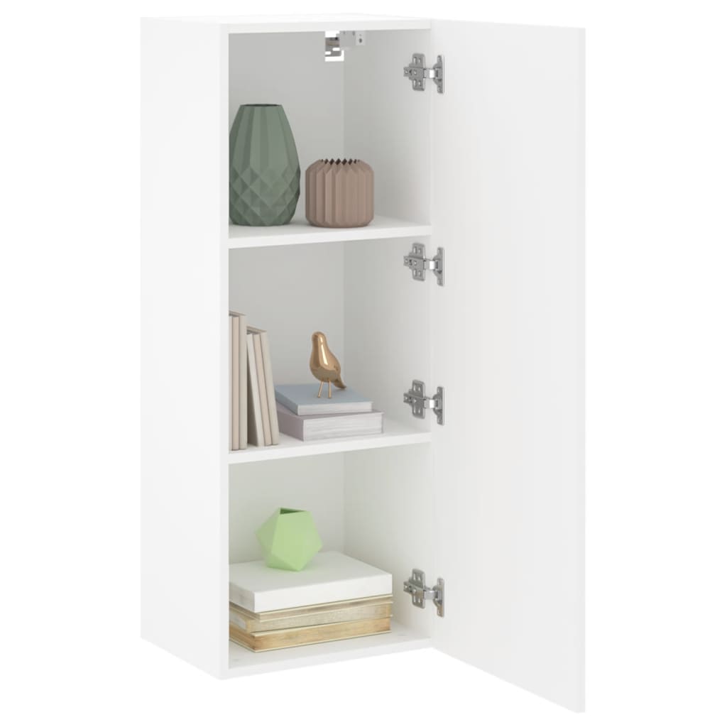 vidaXL TV Wall Cabinet White 40.5x30x102 cm Engineered Wood