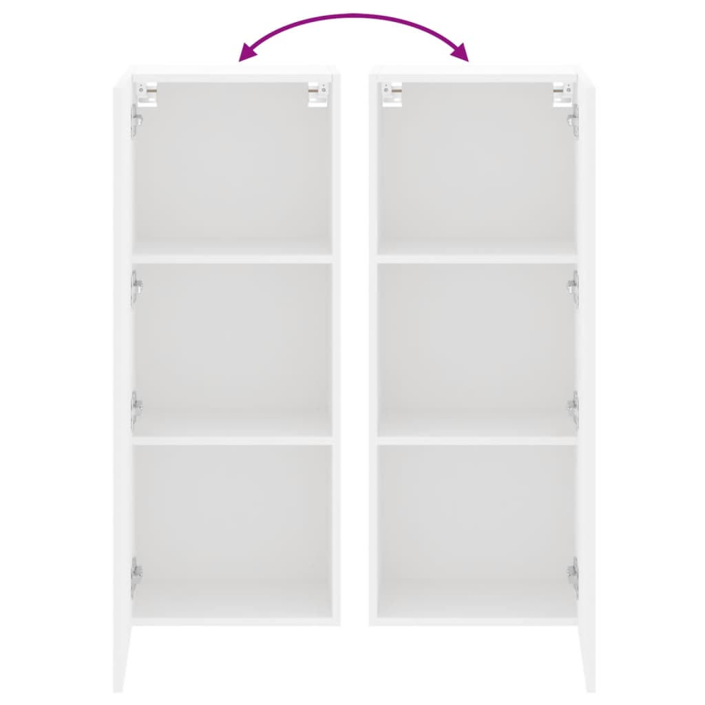 vidaXL TV Wall Cabinet White 40.5x30x102 cm Engineered Wood