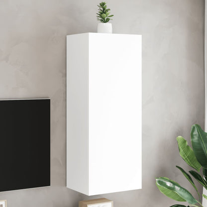 vidaXL TV Wall Cabinet White 40.5x30x102 cm Engineered Wood