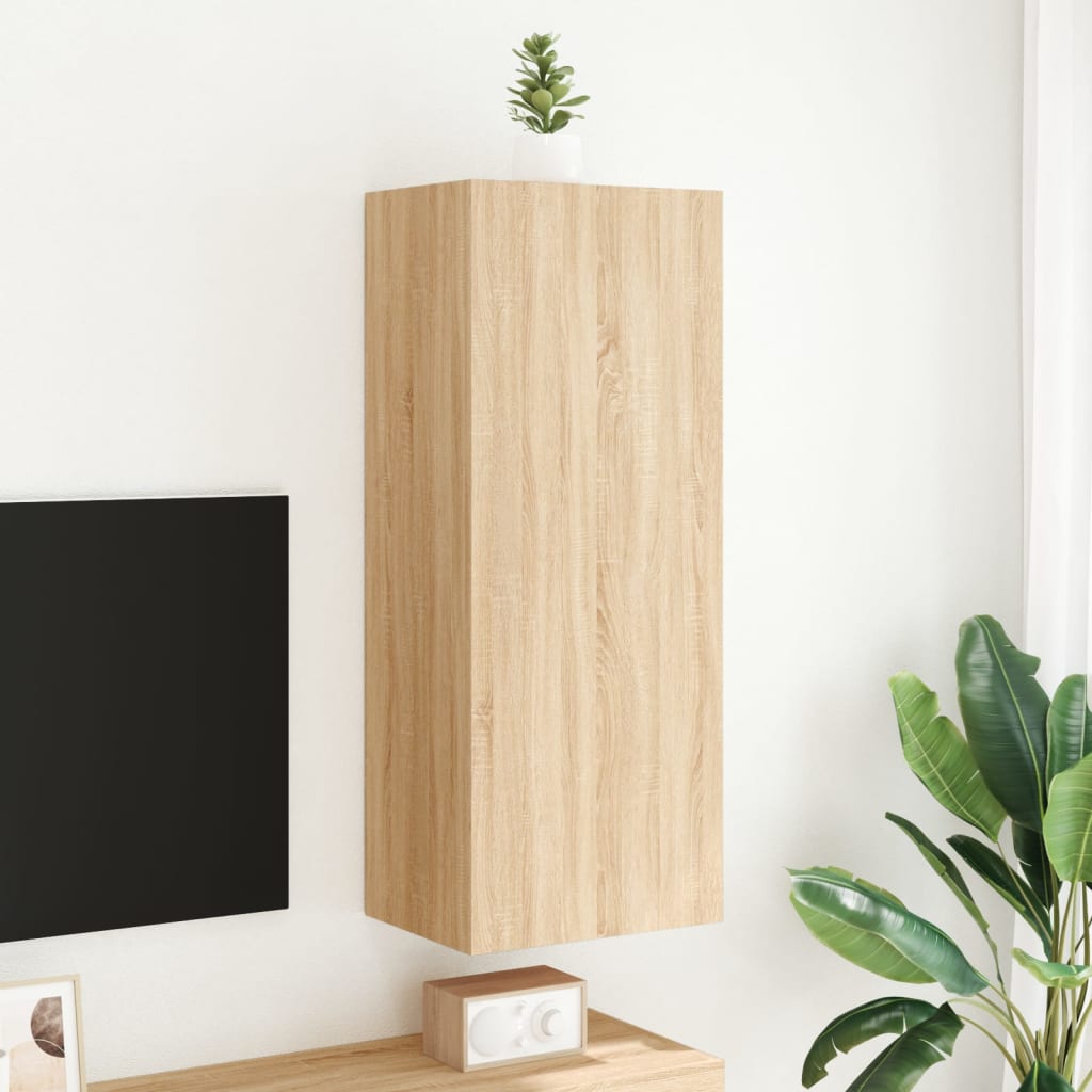 vidaXL TV Wall Cabinet Sonoma Oak 40.5x30x102 cm Engineered Wood