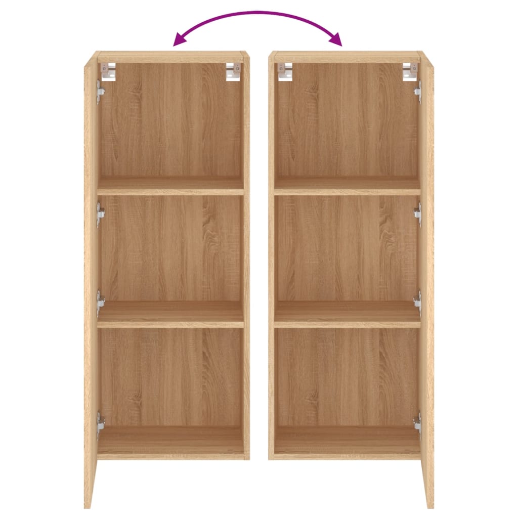 vidaXL TV Wall Cabinet Sonoma Oak 40.5x30x102 cm Engineered Wood