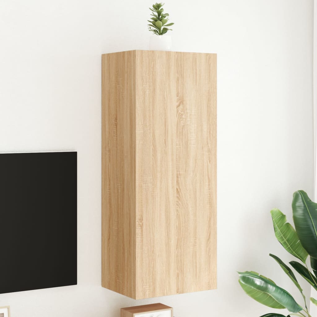 vidaXL TV Wall Cabinet Sonoma Oak 40.5x30x102 cm Engineered Wood