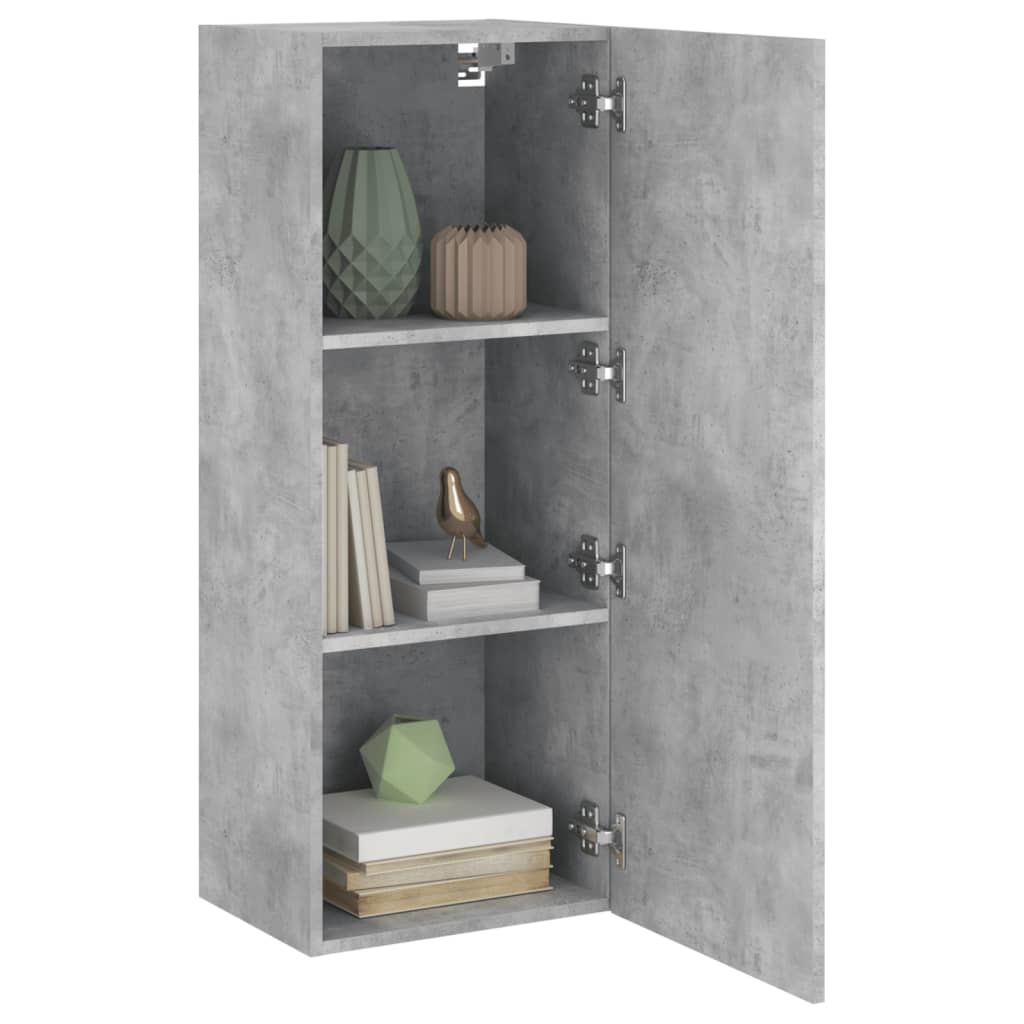 vidaXL TV Wall Cabinet Concrete Grey 40.5x30x102 cm Engineered Wood