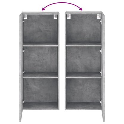 vidaXL TV Wall Cabinet Concrete Grey 40.5x30x102 cm Engineered Wood