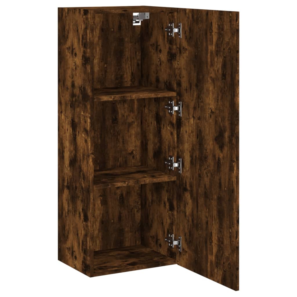 vidaXL TV Wall Cabinet Smoked Oak 40.5x30x102 cm Engineered Wood