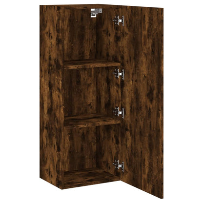 vidaXL TV Wall Cabinet Smoked Oak 40.5x30x102 cm Engineered Wood
