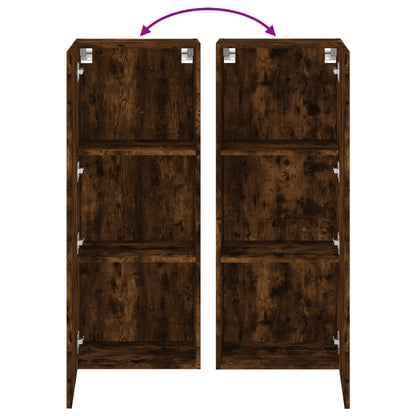 vidaXL TV Wall Cabinet Smoked Oak 40.5x30x102 cm Engineered Wood