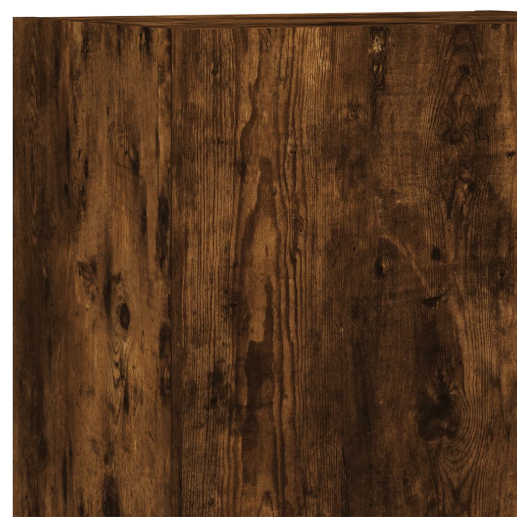 vidaXL TV Wall Cabinet Smoked Oak 40.5x30x102 cm Engineered Wood
