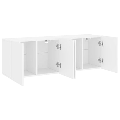 vidaXL 2 Piece Wall-mounted TV Cabinet Set White 60x30x41 cm