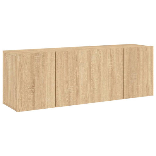 vidaXL 2 Piece Wall-mounted TV Cabinet Set Sonoma Oak 60x30x41 cm