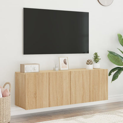 vidaXL 2 Piece Wall-mounted TV Cabinet Set Sonoma Oak 60x30x41 cm