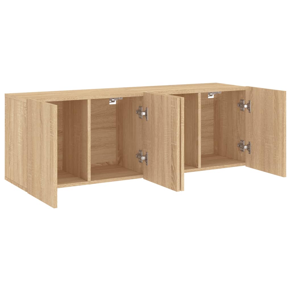 vidaXL 2 Piece Wall-mounted TV Cabinet Set Sonoma Oak 60x30x41 cm