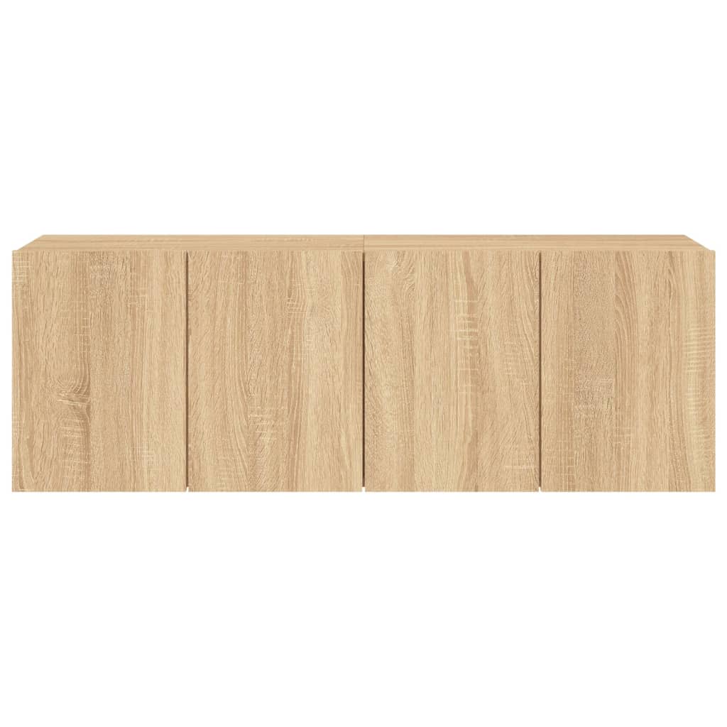 vidaXL 2 Piece Wall-mounted TV Cabinet Set Sonoma Oak 60x30x41 cm