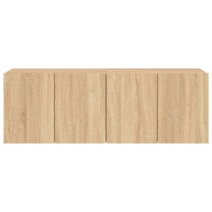 vidaXL 2 Piece Wall-mounted TV Cabinet Set Sonoma Oak 60x30x41 cm
