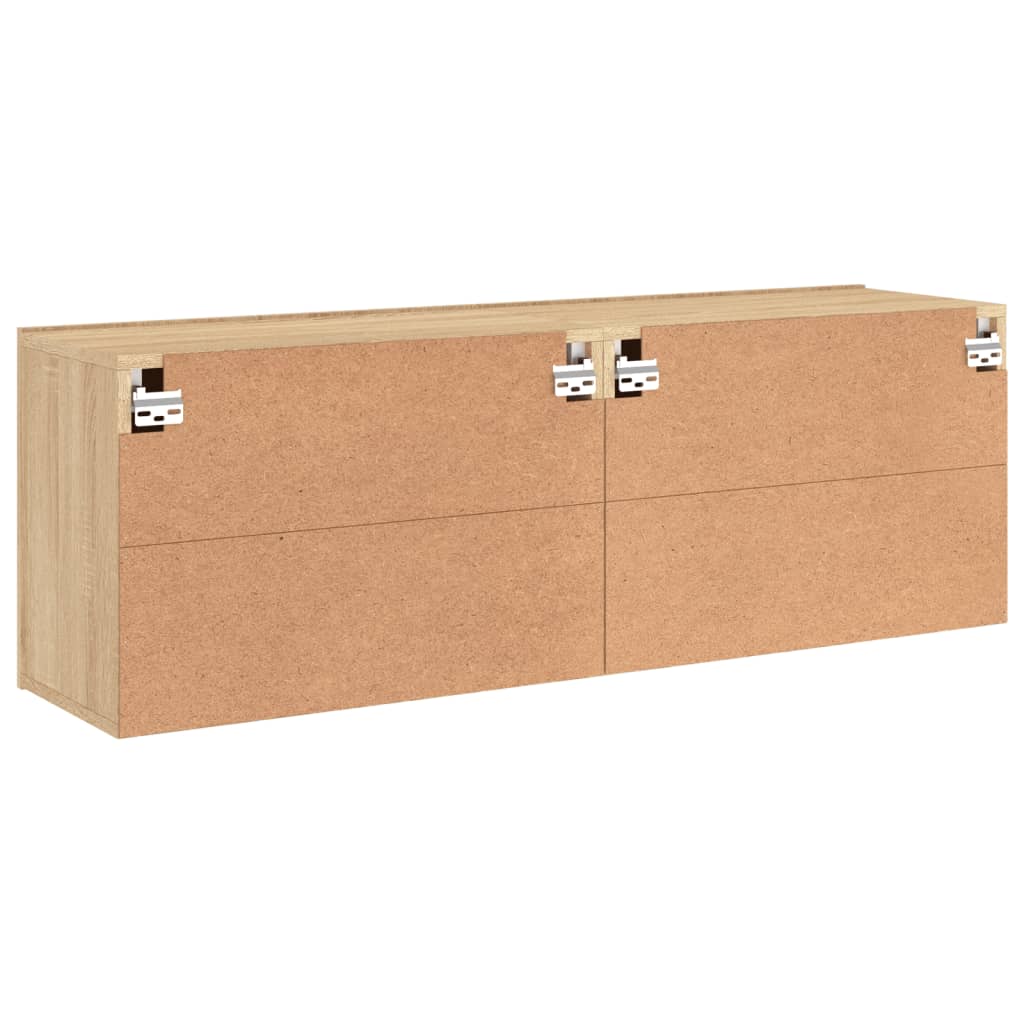 vidaXL 2 Piece Wall-mounted TV Cabinet Set Sonoma Oak 60x30x41 cm