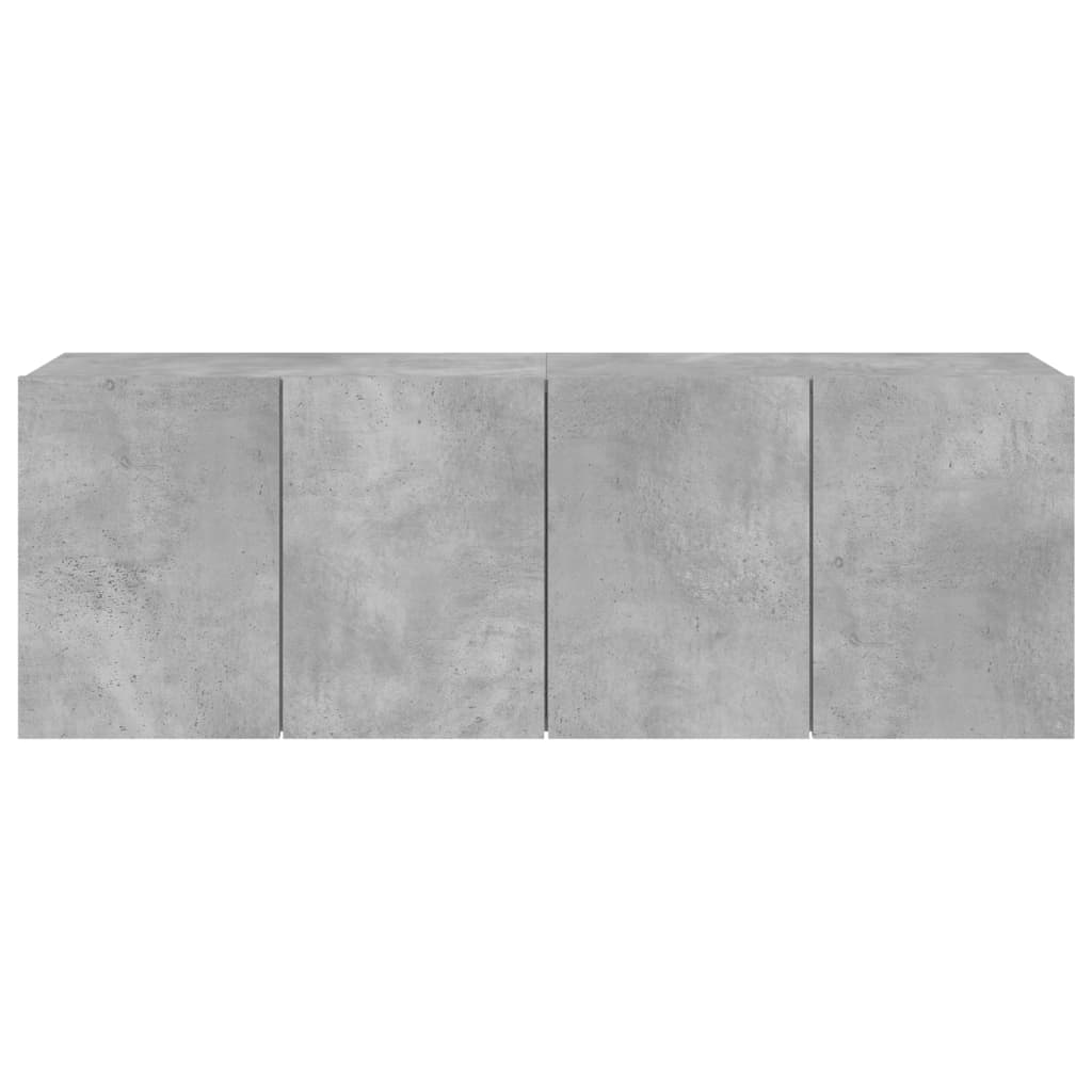 vidaXL 2 Piece Wall-mounted TV Cabinet Set Concrete Grey 60x30x41 cm