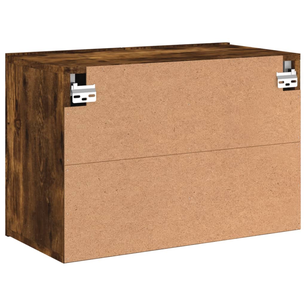 vidaXL TV Cabinet Wall-mounted Smoked Oak 60x30x41 cm