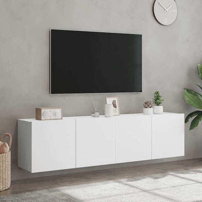 vidaXL 2 Piece Wall-mounted TV Cabinet Set White 80x30x41 cm