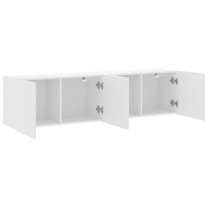 vidaXL 2 Piece Wall-mounted TV Cabinet Set White 80x30x41 cm