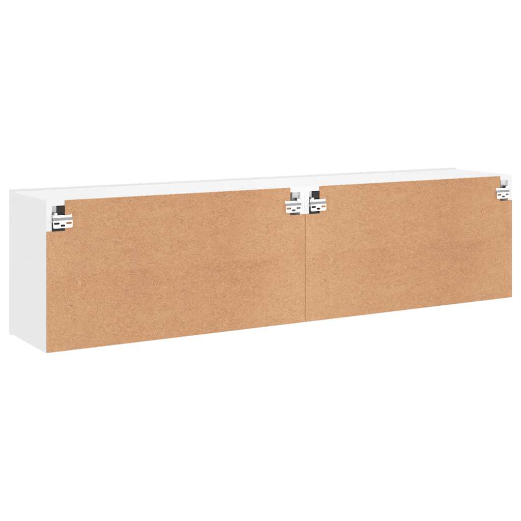 vidaXL 2 Piece Wall-mounted TV Cabinet Set White 80x30x41 cm