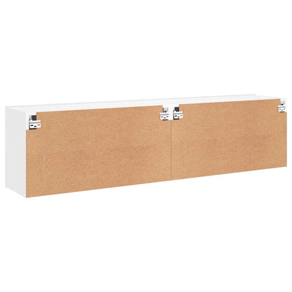 vidaXL 2 Piece Wall-mounted TV Cabinet Set White 80x30x41 cm