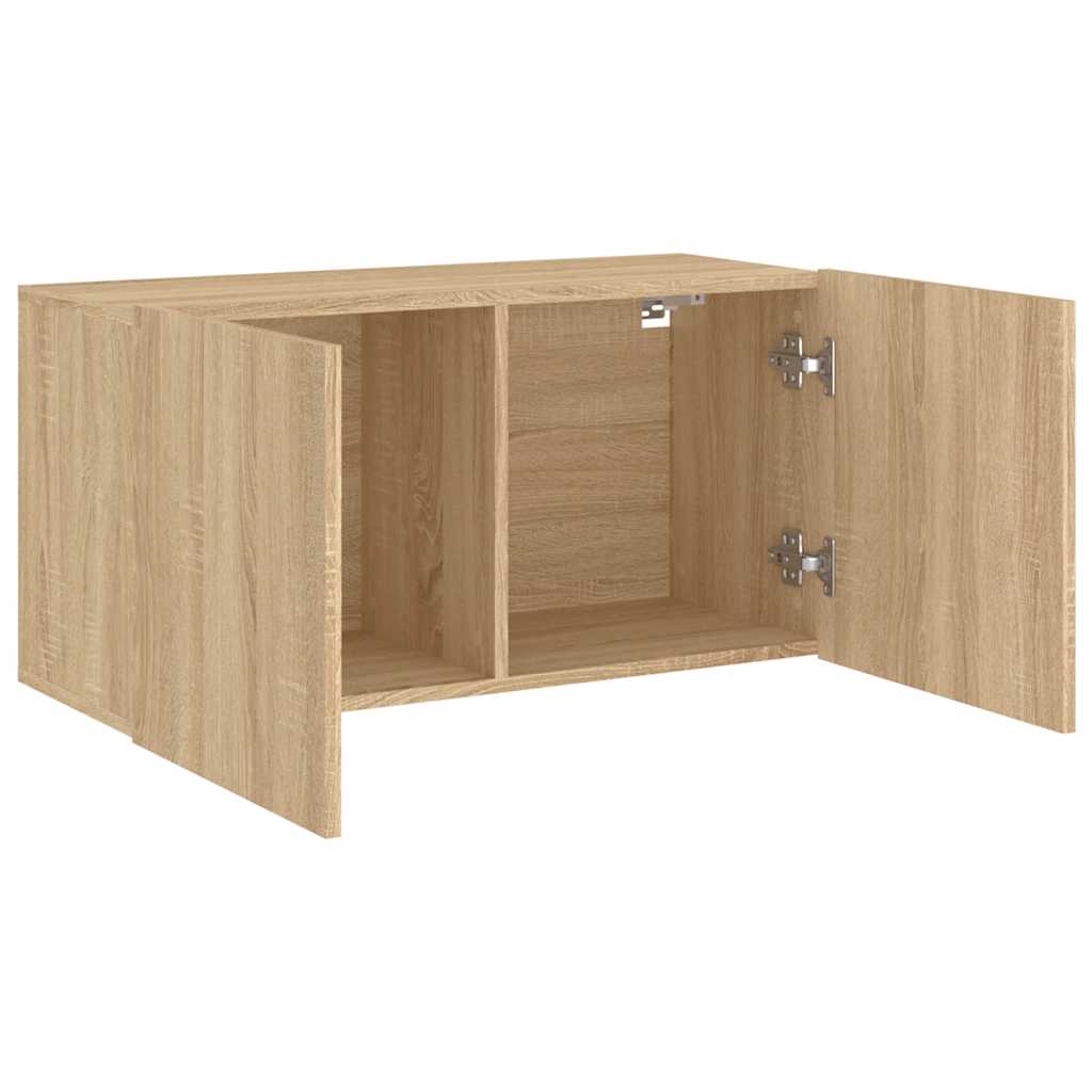 vidaXL TV Cabinet Wall-mounted Sonoma Oak 80x30x41 cm