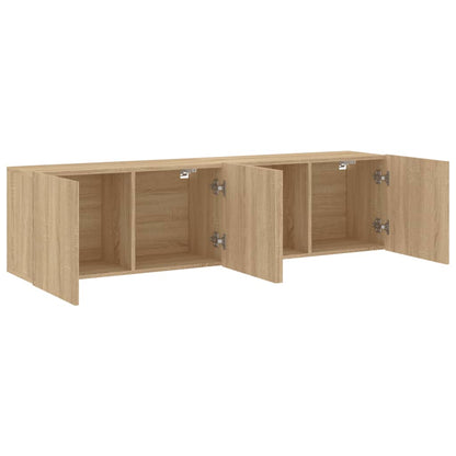 vidaXL 2 Piece Wall-mounted TV Cabinet Set Sonoma Oak 80x30x41 cm