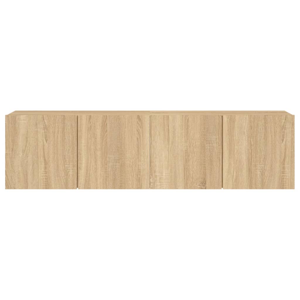 vidaXL 2 Piece Wall-mounted TV Cabinet Set Sonoma Oak 80x30x41 cm