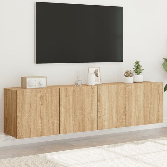 vidaXL 2 Piece Wall-mounted TV Cabinet Set Sonoma Oak 80x30x41 cm
