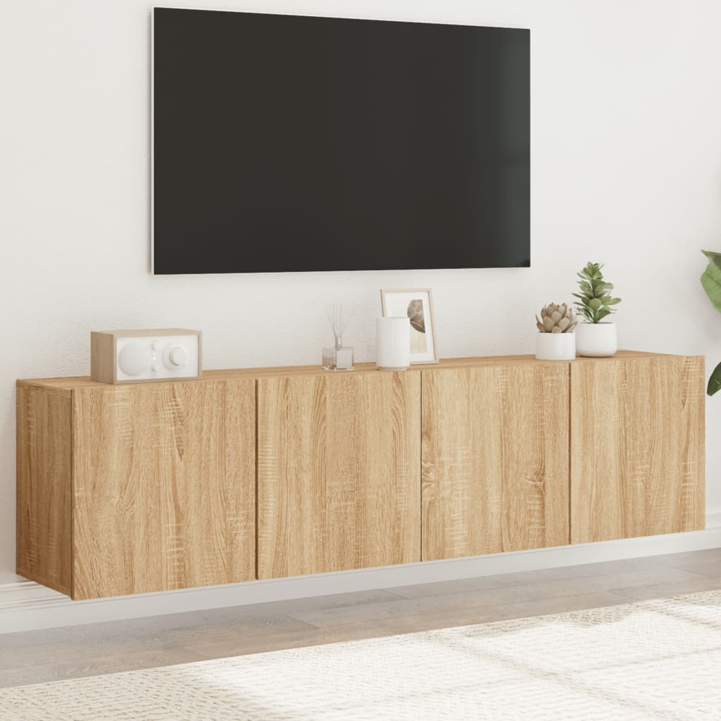 vidaXL 2 Piece Wall-mounted TV Cabinet Set Sonoma Oak 80x30x41 cm