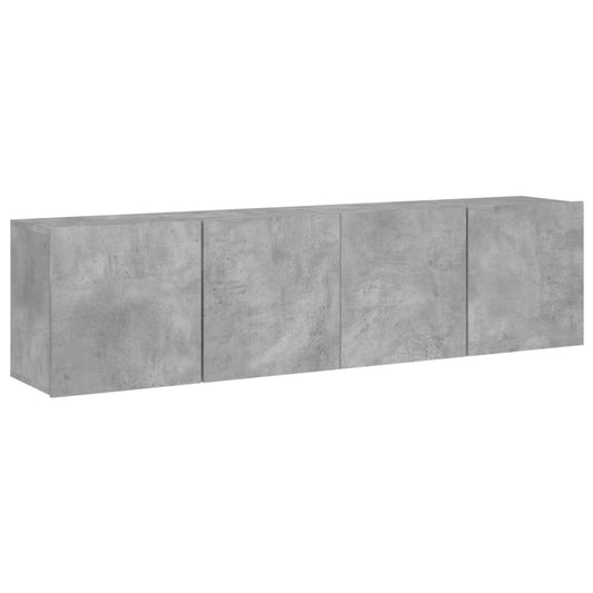 vidaXL 2 Piece Wall-mounted TV Cabinet Set Concrete Grey 80x30x41 cm