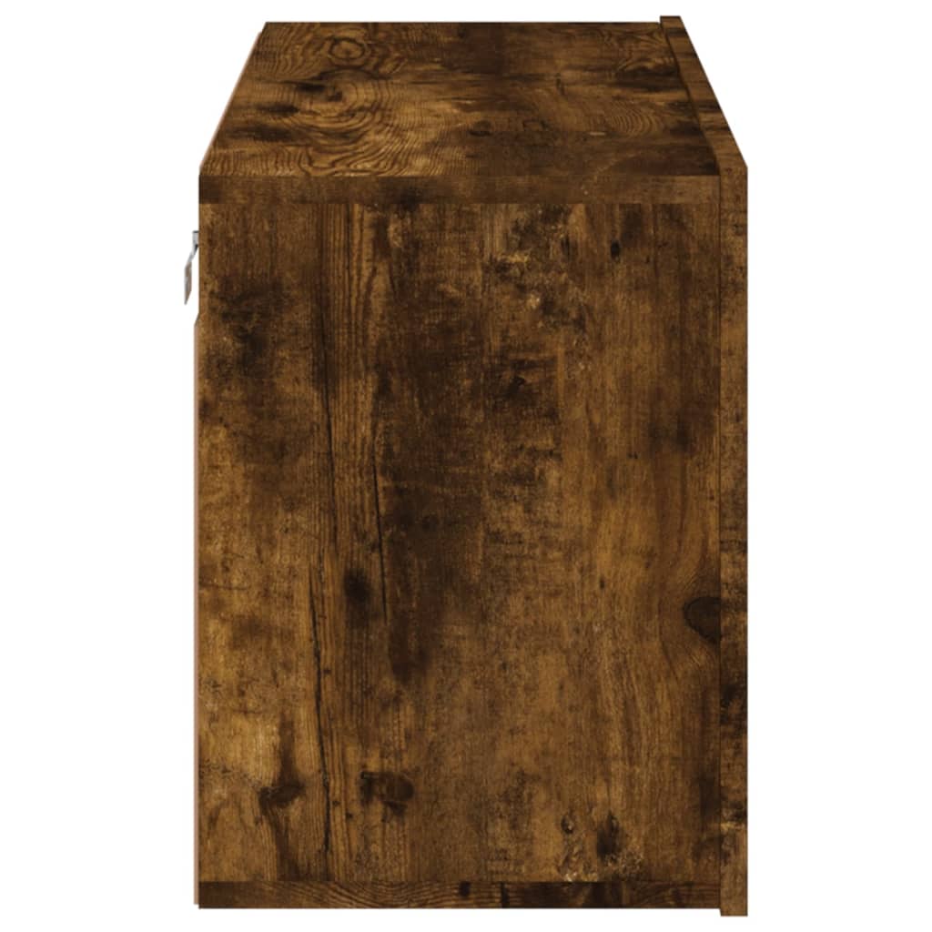 vidaXL TV Cabinet Wall-mounted Smoked Oak 80x30x41 cm