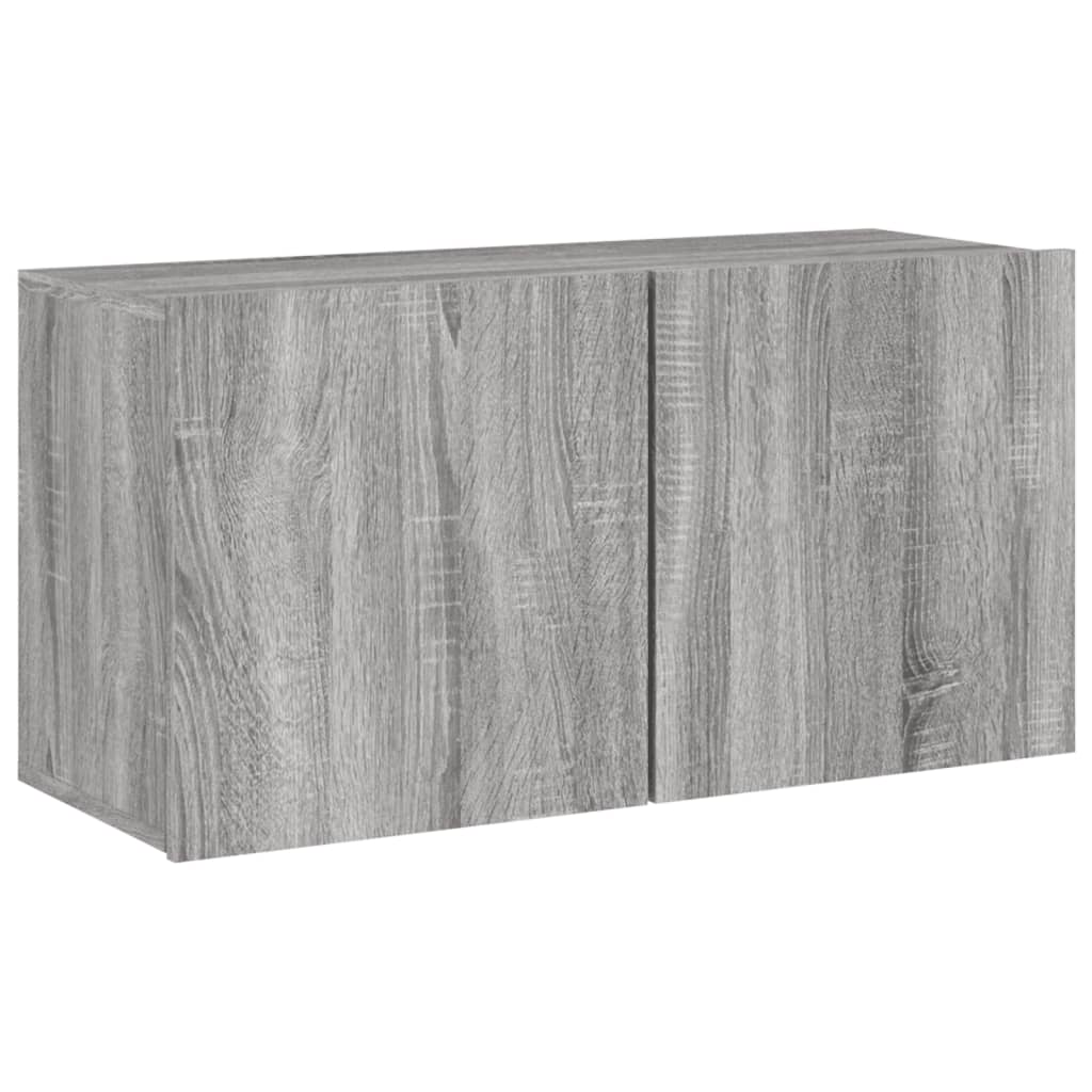 vidaXL TV Cabinet Wall-mounted Grey Sonoma 80x30x41 cm