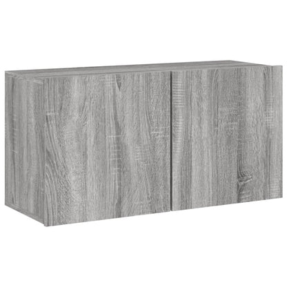 vidaXL TV Cabinet Wall-mounted Grey Sonoma 80x30x41 cm