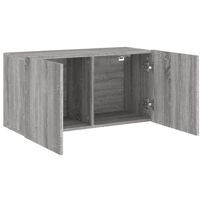 vidaXL TV Cabinet Wall-mounted Grey Sonoma 80x30x41 cm