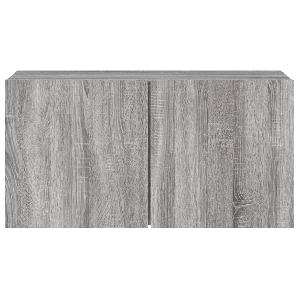 vidaXL TV Cabinet Wall-mounted Grey Sonoma 80x30x41 cm