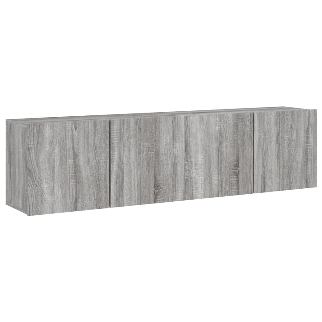 vidaXL 2 Piece Wall-mounted TV Cabinet Set Grey Sonoma 80x30x41 cm