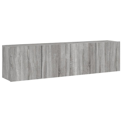 vidaXL 2 Piece Wall-mounted TV Cabinet Set Grey Sonoma 80x30x41 cm