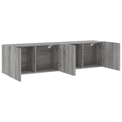 vidaXL 2 Piece Wall-mounted TV Cabinet Set Grey Sonoma 80x30x41 cm