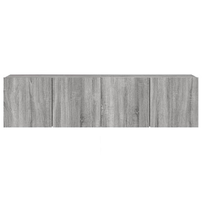 vidaXL TV Cabinets Wall-mounted 2 pcs Grey Sonoma 80x30x41 cm