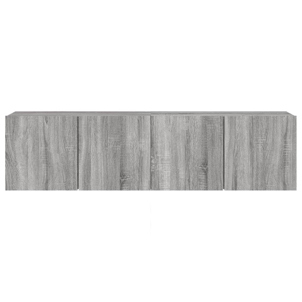 vidaXL 2 Piece Wall-mounted TV Cabinet Set Grey Sonoma 80x30x41 cm