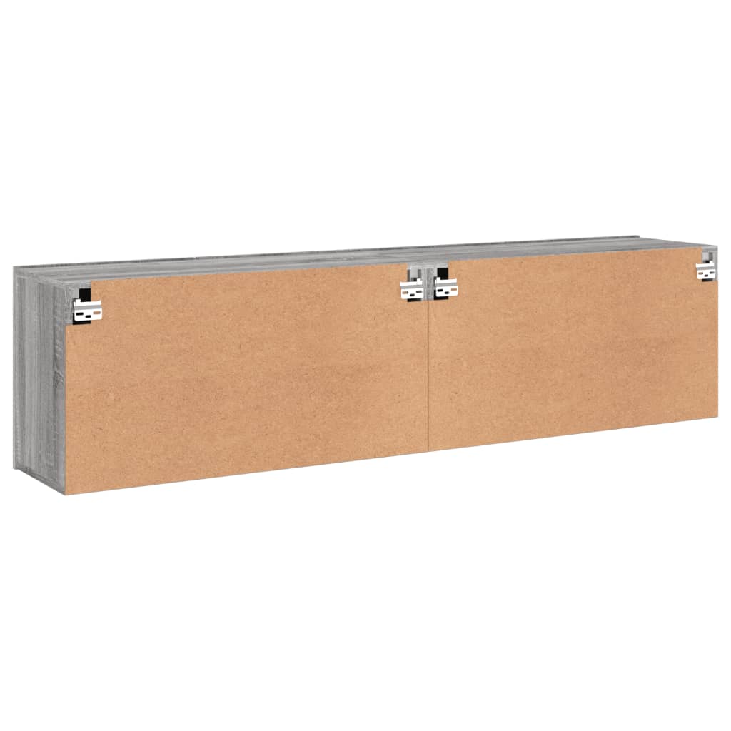 vidaXL 2 Piece Wall-mounted TV Cabinet Set Grey Sonoma 80x30x41 cm