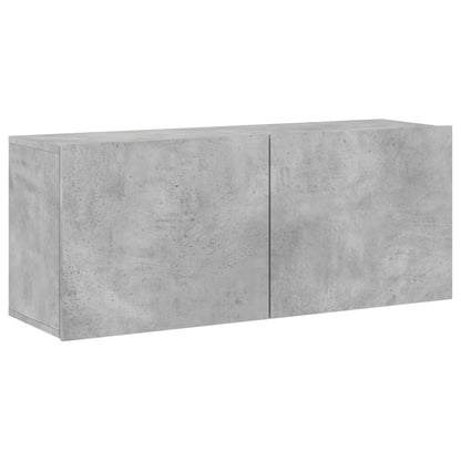 vidaXL TV Cabinet Wall-mounted Concrete Grey 100x30x41 cm