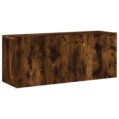 vidaXL TV Cabinet Wall-mounted Smoked Oak 100x30x41 cm