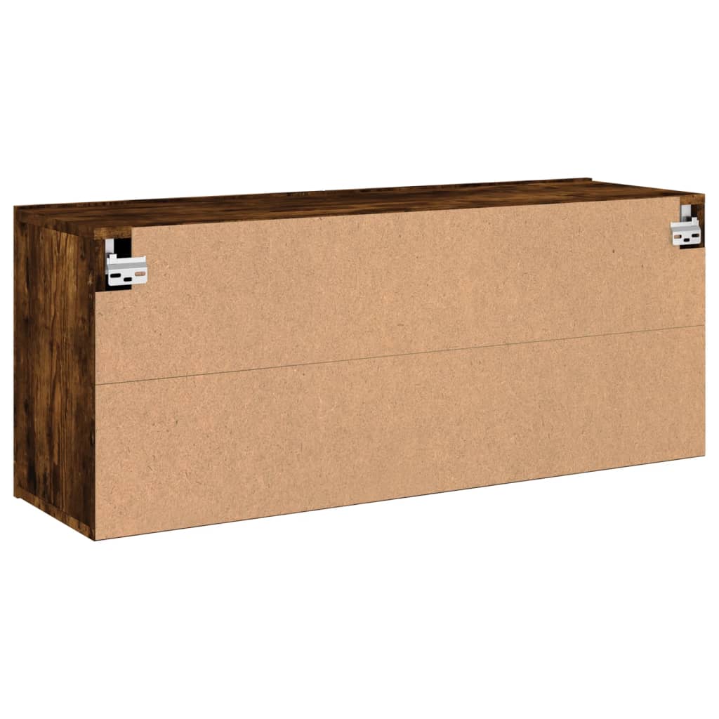 vidaXL TV Cabinet Wall-mounted Smoked Oak 100x30x41 cm